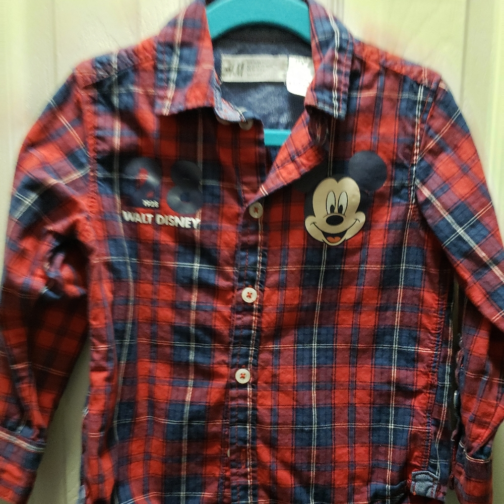 Toddler Disney Plaid Shirt